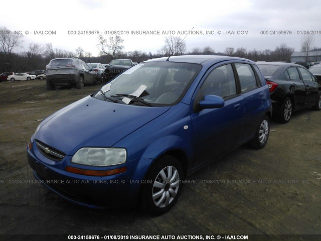 KL1TD66688B089503 - 2008 CHEVROLET AVEO LS BLUE photo 2