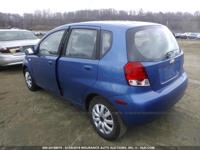 KL1TD66688B089503 - 2008 CHEVROLET AVEO LS BLUE photo 3
