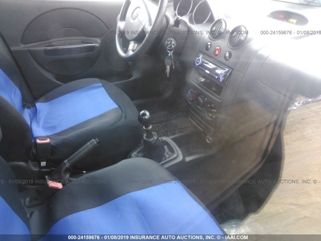 KL1TD66688B089503 - 2008 CHEVROLET AVEO LS BLUE photo 5