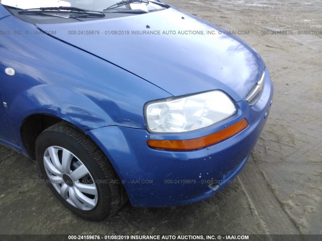 KL1TD66688B089503 - 2008 CHEVROLET AVEO LS BLUE photo 6