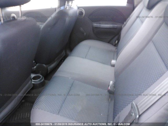 KL1TD66688B089503 - 2008 CHEVROLET AVEO LS BLUE photo 8