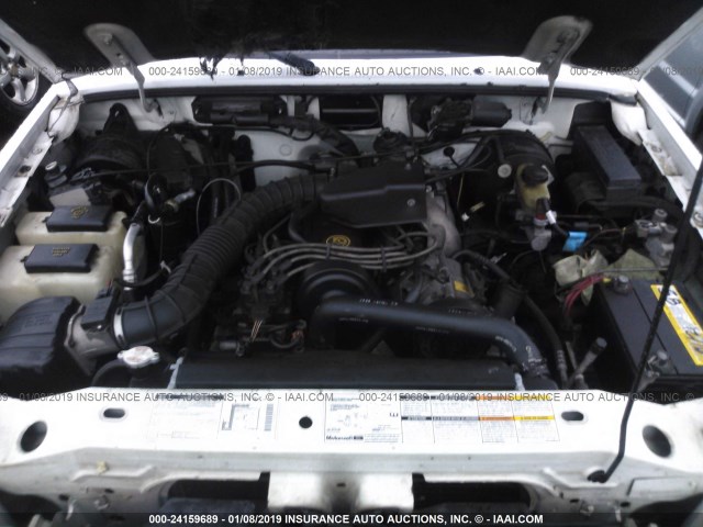 1FTYR14C9XPA50562 - 1999 FORD RANGER SUPER CAB WHITE photo 10