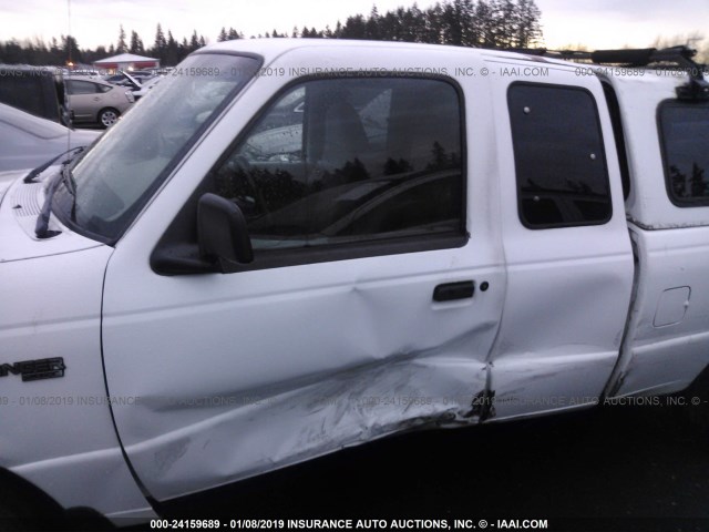 1FTYR14C9XPA50562 - 1999 FORD RANGER SUPER CAB WHITE photo 6