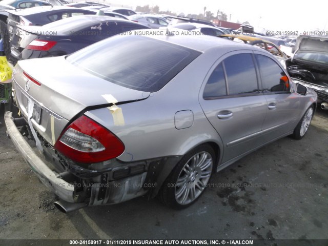 WDBUF56X47B015132 - 2007 MERCEDES-BENZ E 350 GRAY photo 4