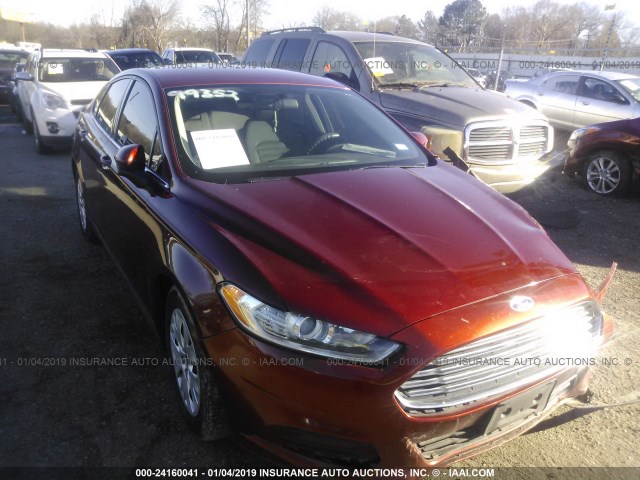 3FA6P0G7XER128798 - 2014 FORD FUSION S MAROON photo 1