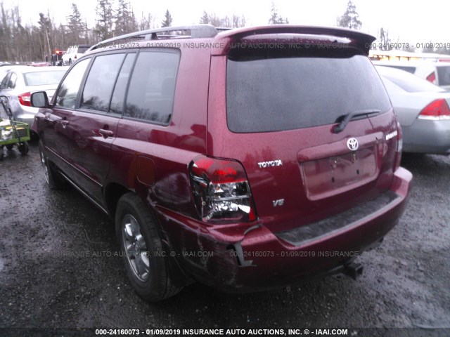 JTEDP21A450090305 - 2005 TOYOTA HIGHLANDER LIMITED RED photo 3