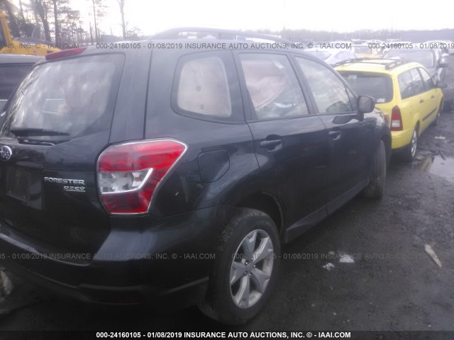 JF2SJABC2GH448675 - 2016 SUBARU FORESTER 2.5I GRAY photo 4