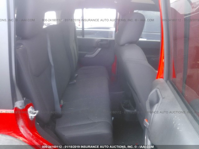 1C4BJWDG2GL273899 - 2016 JEEP WRANGLER UNLIMITE SPORT RED photo 8