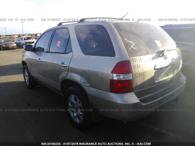 2HNYD18841H521642 - 2001 ACURA MDX TOURING GOLD photo 3