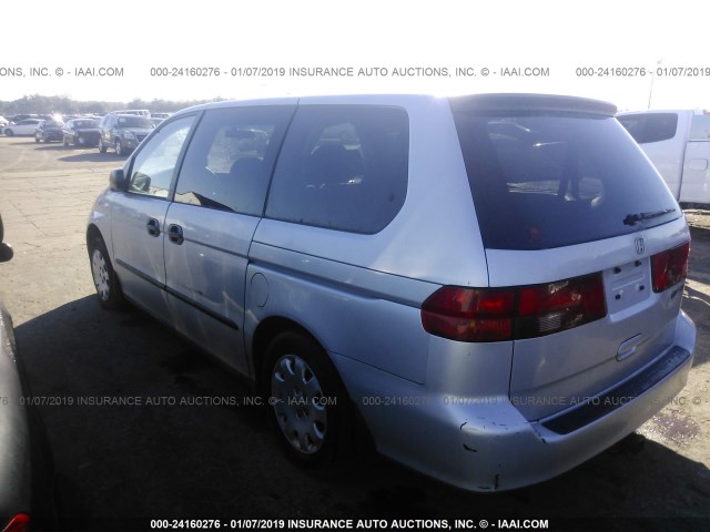 2HKRL18501H516268 - 2001 HONDA ODYSSEY LX SILVER photo 3