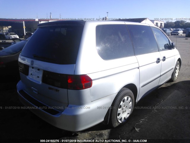 2HKRL18501H516268 - 2001 HONDA ODYSSEY LX SILVER photo 4