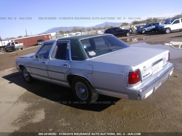 2FACP74F3MX155087 - 1991 FORD CROWN VICTORIA LX BLUE photo 3