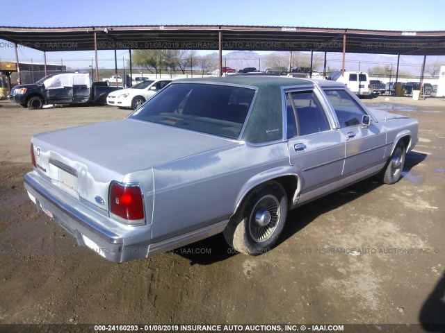 2FACP74F3MX155087 - 1991 FORD CROWN VICTORIA LX BLUE photo 4