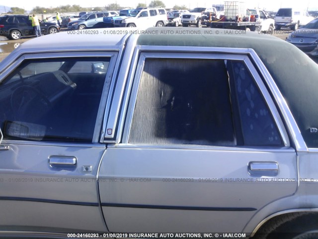 2FACP74F3MX155087 - 1991 FORD CROWN VICTORIA LX BLUE photo 6