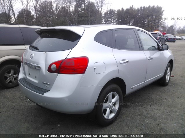 JN8AS5MV7CW409894 - 2012 NISSAN ROGUE S/SV SILVER photo 4