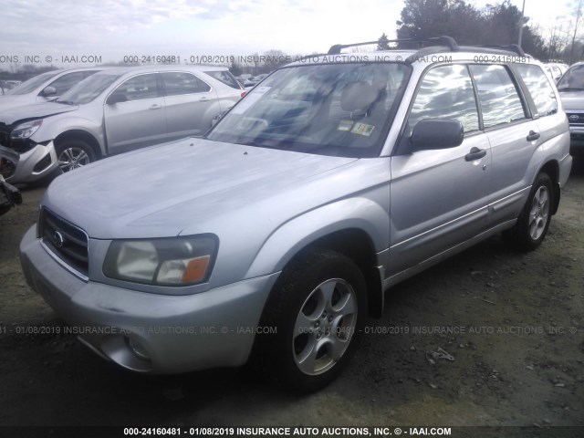 JF1SG65694G723983 - 2004 SUBARU FORESTER 2.5XS SILVER photo 2