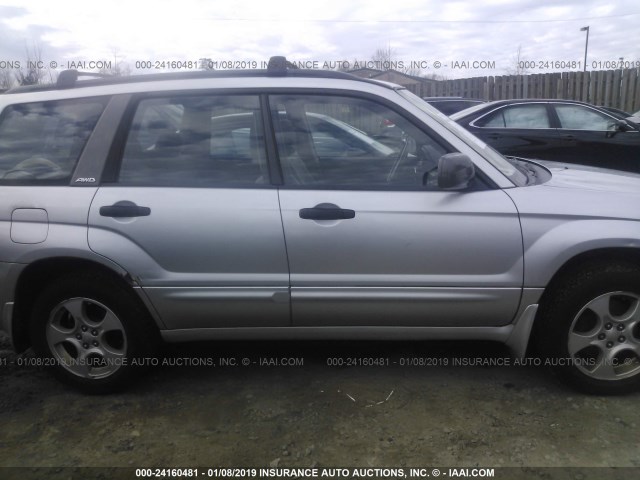 JF1SG65694G723983 - 2004 SUBARU FORESTER 2.5XS SILVER photo 6