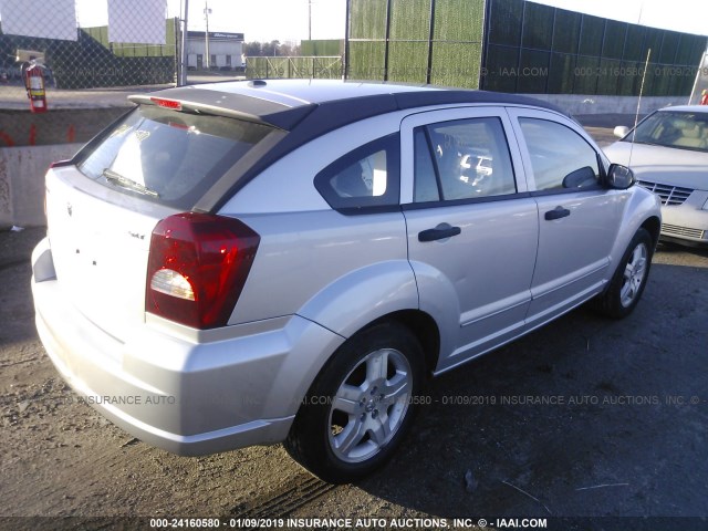 1B3HB48B97D154186 - 2007 DODGE CALIBER SXT GRAY photo 4