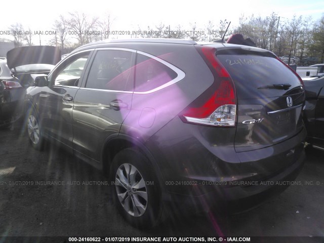 2HKRM4H79EH715065 - 2014 HONDA CR-V EXL Pewter photo 3