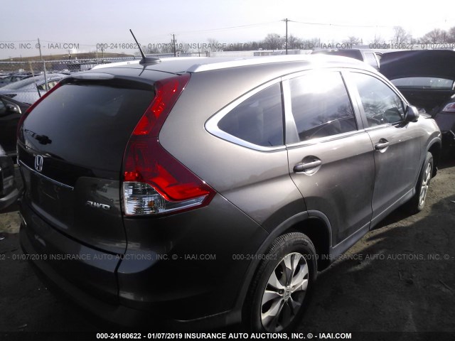 2HKRM4H79EH715065 - 2014 HONDA CR-V EXL Pewter photo 4