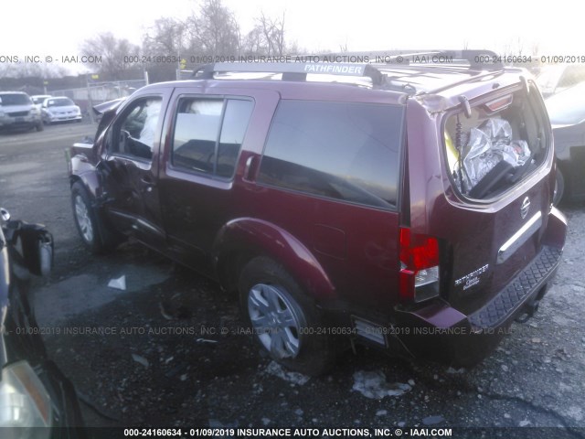 5N1AR18W85C762535 - 2005 NISSAN PATHFINDER LE/SE/XE RED photo 3