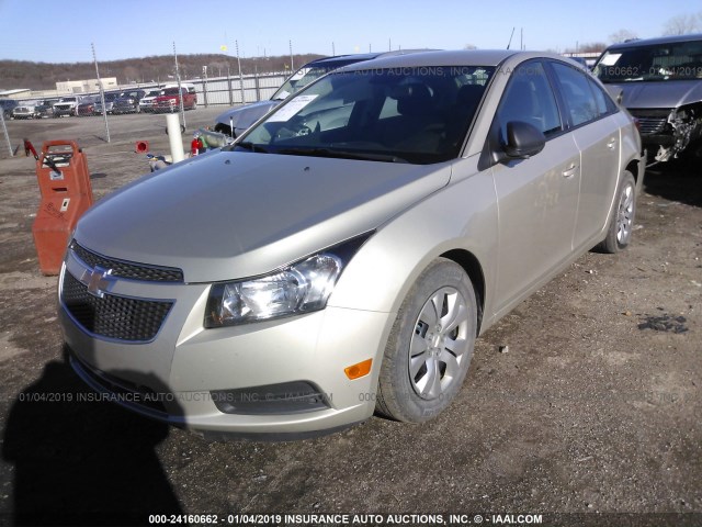 1G1PA5SH9E7477044 - 2014 CHEVROLET CRUZE LS TAN photo 2