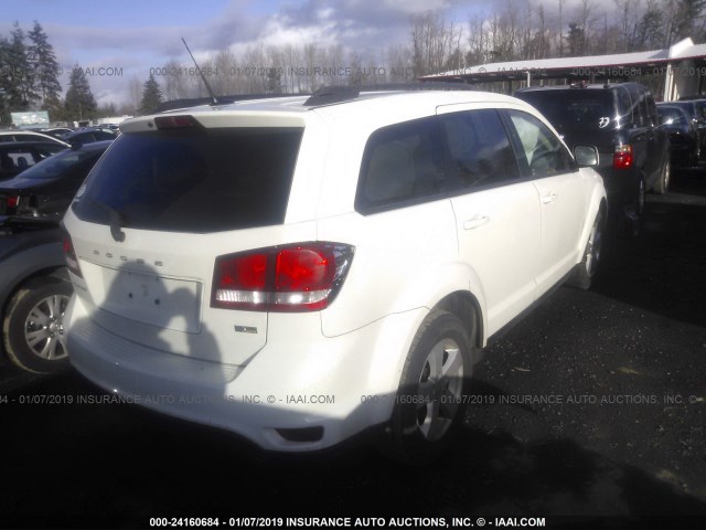 3D4PG1FG4BT541209 - 2011 DODGE JOURNEY MAINSTREET WHITE photo 4