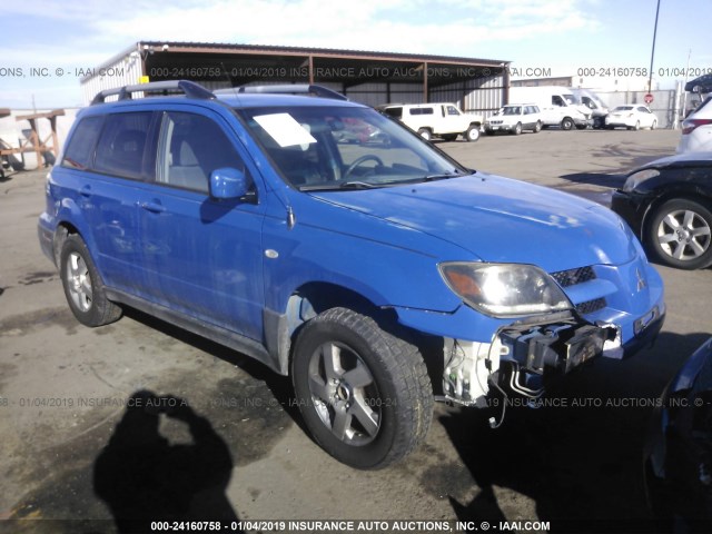 JA4LZ41G83U117080 - 2003 MITSUBISHI OUTLANDER XLS BLUE photo 1