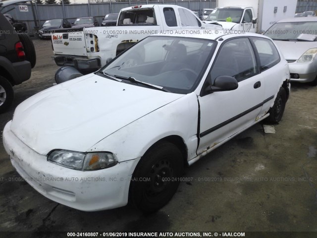 2HGEH2462SH510441 - 1995 HONDA CIVIC DX WHITE photo 2