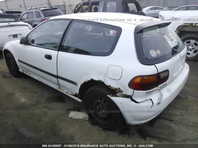 2HGEH2462SH510441 - 1995 HONDA CIVIC DX WHITE photo 3