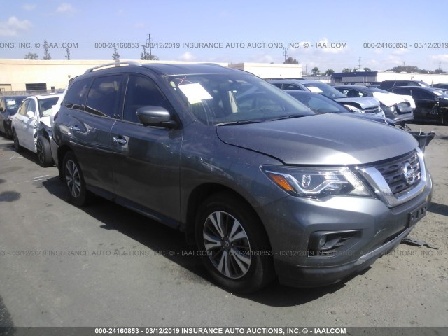 5N1DR2MN3HC644347 - 2017 NISSAN PATHFINDER S/SV/SL/PLATINUM GRAY photo 1