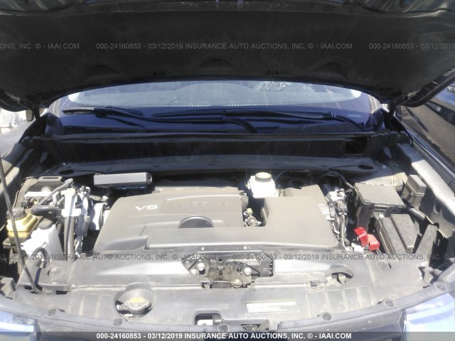 5N1DR2MN3HC644347 - 2017 NISSAN PATHFINDER S/SV/SL/PLATINUM GRAY photo 10