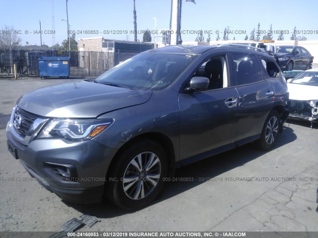 5N1DR2MN3HC644347 - 2017 NISSAN PATHFINDER S/SV/SL/PLATINUM GRAY photo 2