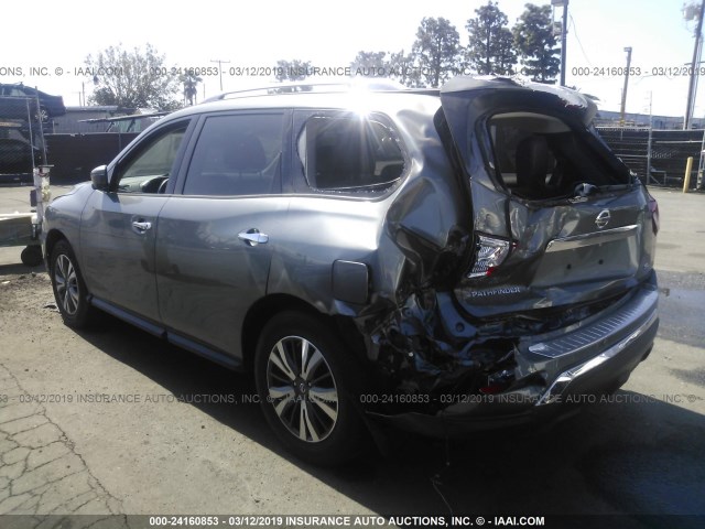 5N1DR2MN3HC644347 - 2017 NISSAN PATHFINDER S/SV/SL/PLATINUM GRAY photo 3