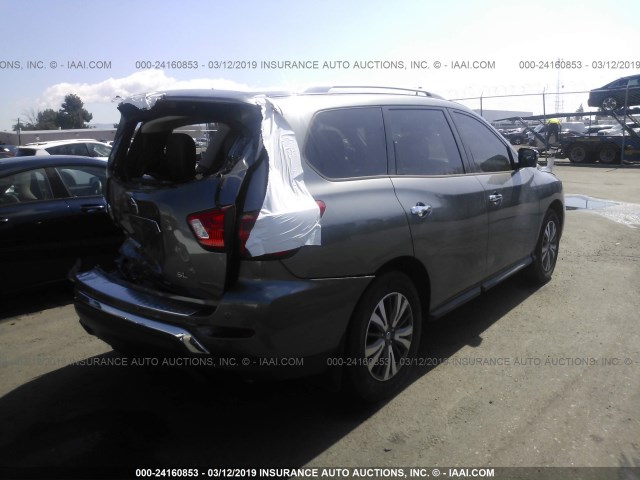 5N1DR2MN3HC644347 - 2017 NISSAN PATHFINDER S/SV/SL/PLATINUM GRAY photo 4