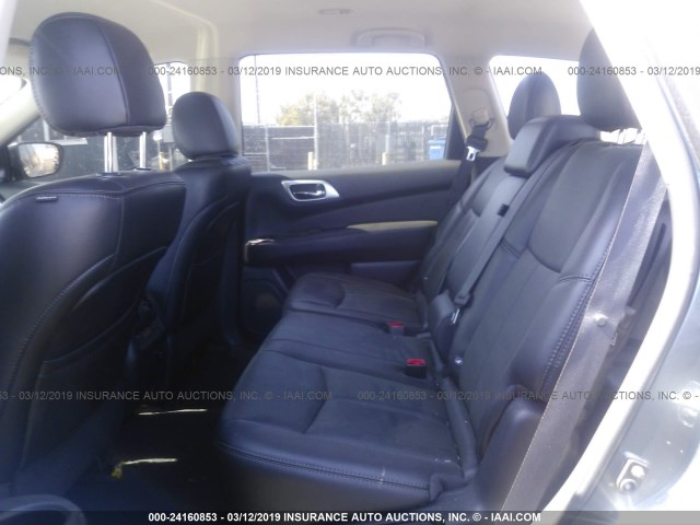 5N1DR2MN3HC644347 - 2017 NISSAN PATHFINDER S/SV/SL/PLATINUM GRAY photo 8