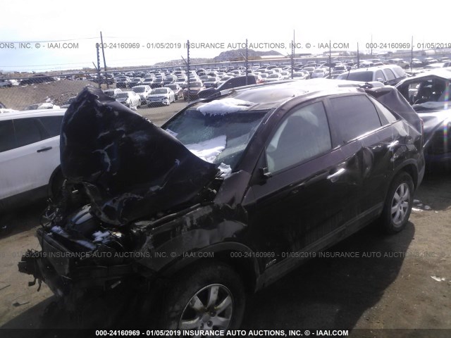 5XYKTDA26CG243429 - 2012 KIA SORENTO LX Tünd qırmızı foto 6