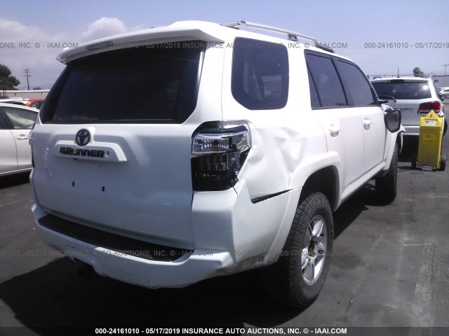 JTEBU5JR8G5385453 - 2016 TOYOTA 4RUNNER SR5 PREM/LTDL/TRAIL/TRD WHITE photo 4