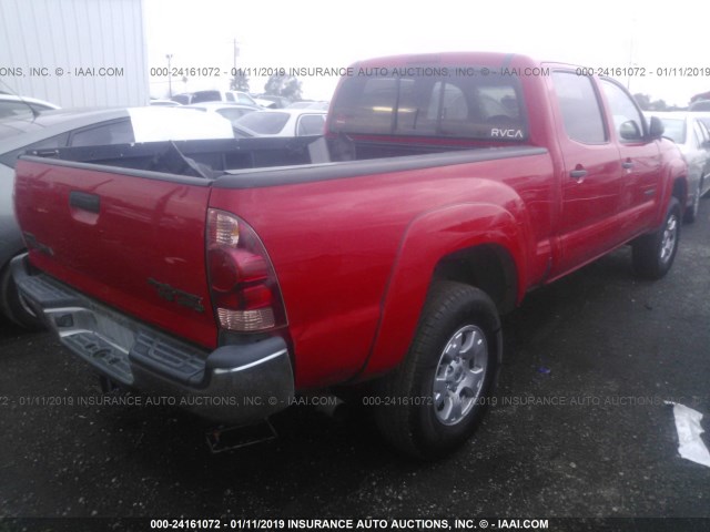 5TEKU72N66Z205426 - 2006 TOYOTA TACOMA DBL CAB PRERUNNER LNG BED RED photo 4