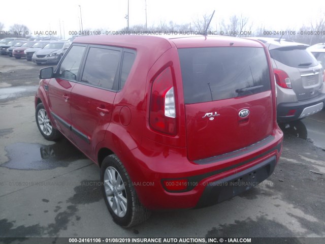 KNDJT2A60D7488311 - 2013 KIA SOUL +/!/SPORT RED photo 3