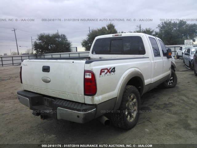 1FT7W2BT9CEC04531 - 2012 FORD F250 SUPER DUTY WHITE photo 4