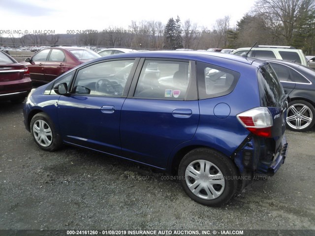 JHMGE8H20AS013338 - 2010 HONDA FIT BLUE photo 3