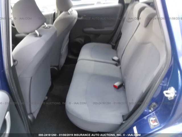 JHMGE8H20AS013338 - 2010 HONDA FIT BLUE photo 8