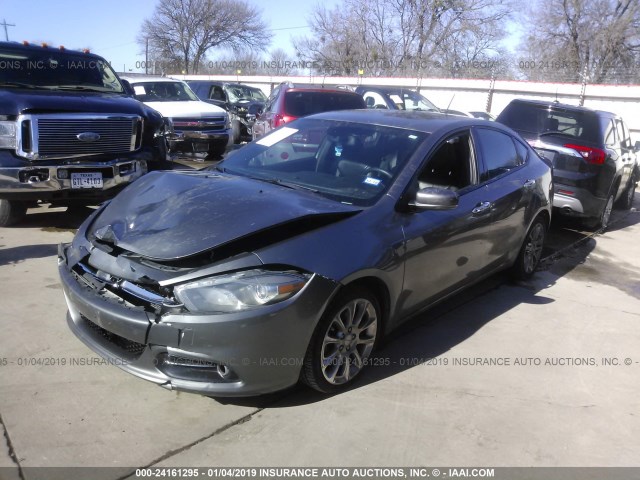 1C3CDFCA2DD334686 - 2013 DODGE DART LIMITED/R/T GRAY photo 2