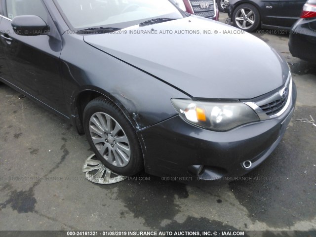 JF1GE61648H522882 - 2008 SUBARU IMPREZA 2.5I GRAY photo 6