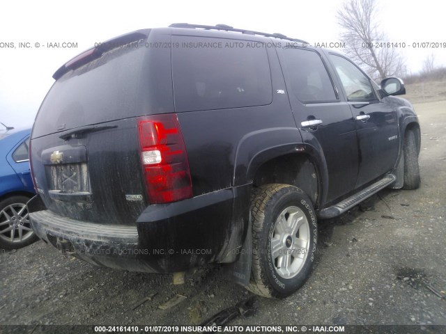 1GNFK23069R200893 - 2009 CHEVROLET TAHOE K1500 LT BLACK photo 4