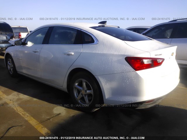 1G1ZB5ST8HF107918 - 2017 CHEVROLET MALIBU LS Weiß Foto 3