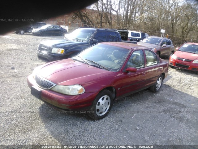 1MEFM6537YK618497 - 2000 MERCURY MYSTIQUE GS/SPORT RED photo 2