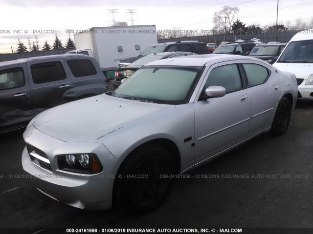 2B3KA53H16H321720 - 2006 DODGE CHARGER R/T SILVER photo 2