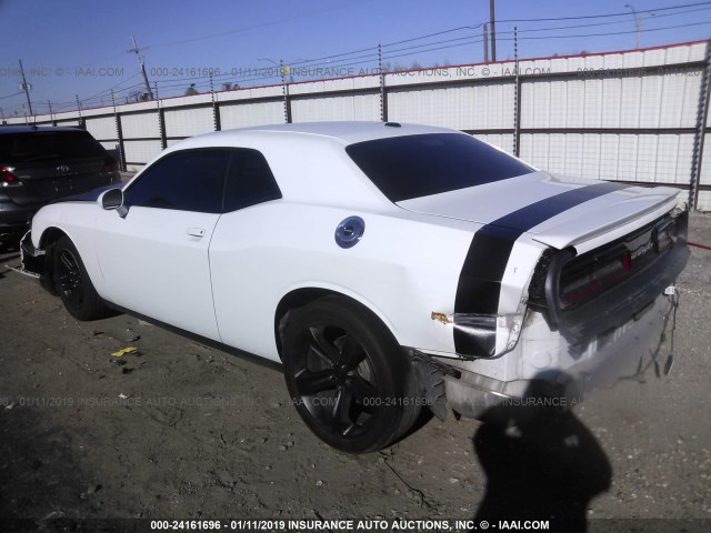 2C3CDZAG7FH723077 - 2015 DODGE CHALLENGER SXT WHITE photo 3